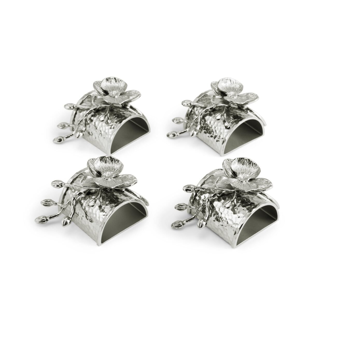 White Orchid Napkin Ring Set of 4 - Image 3