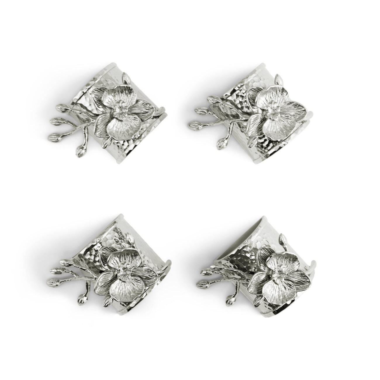 White Orchid Napkin Ring Set of 4 - Image 2