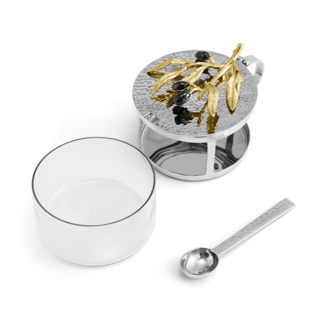 Olive Branch Condiment Container with Spoon - Image 5