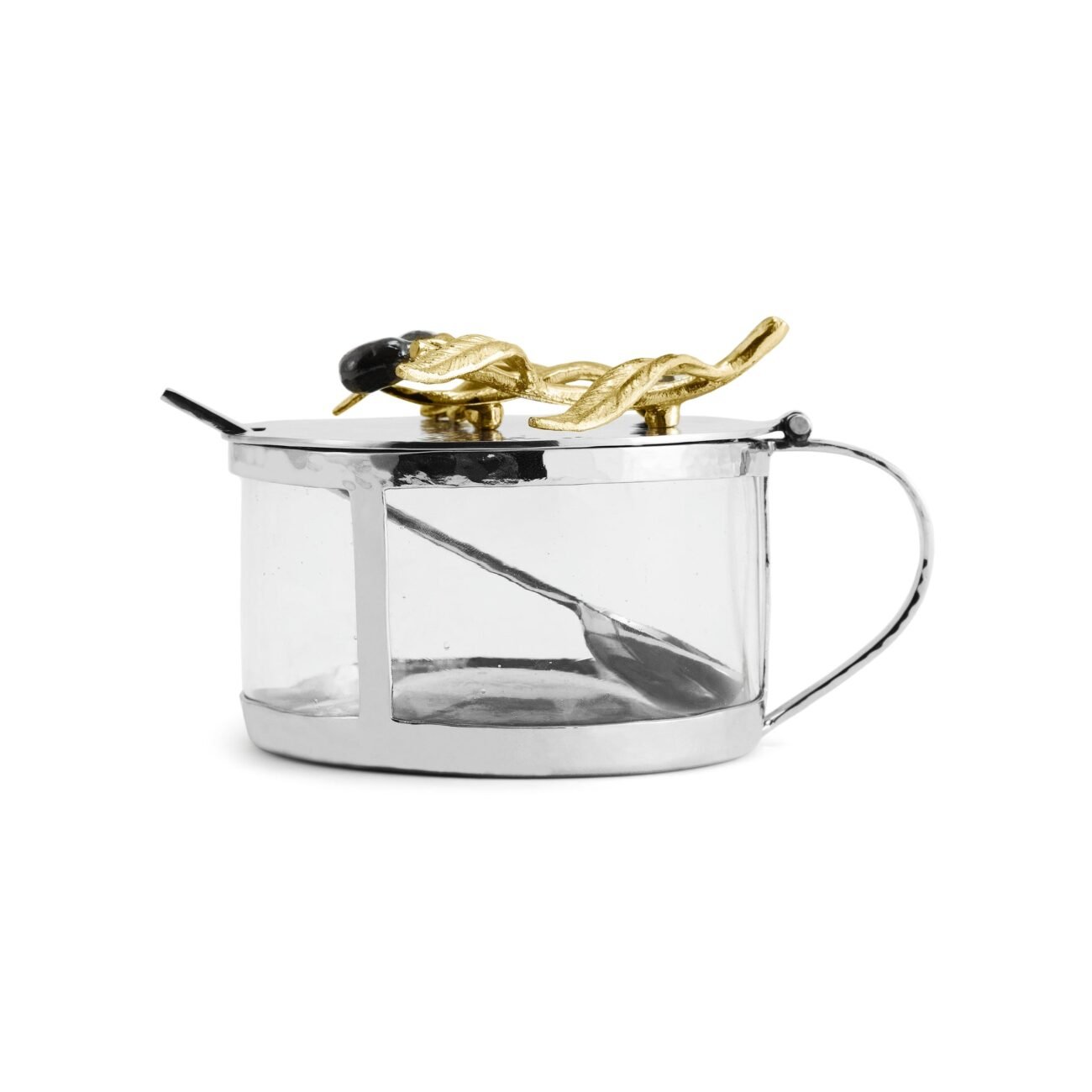 Olive Branch Condiment Container with Spoon - Image 6