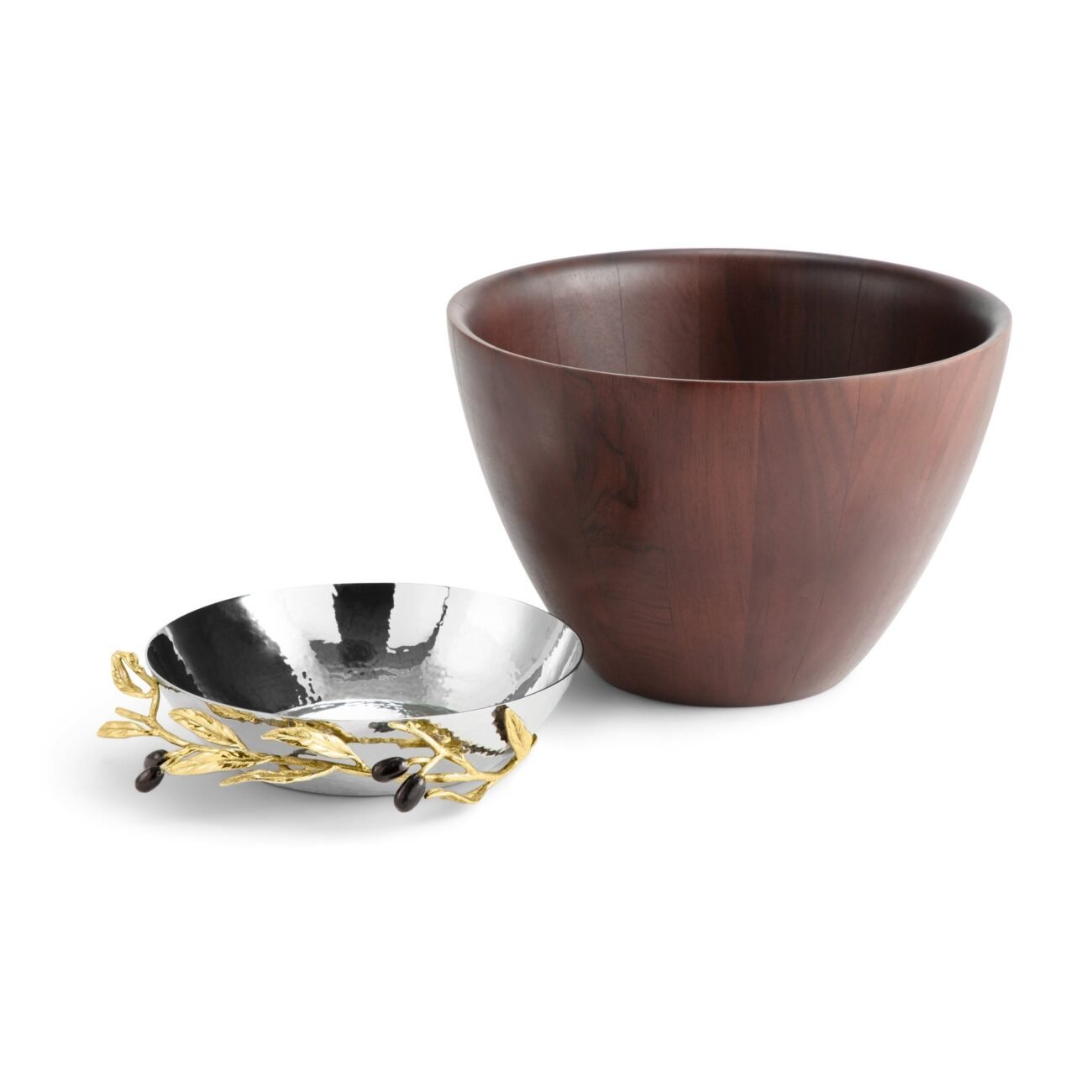 Olive Branch Gold Wood Bowl - Image 3