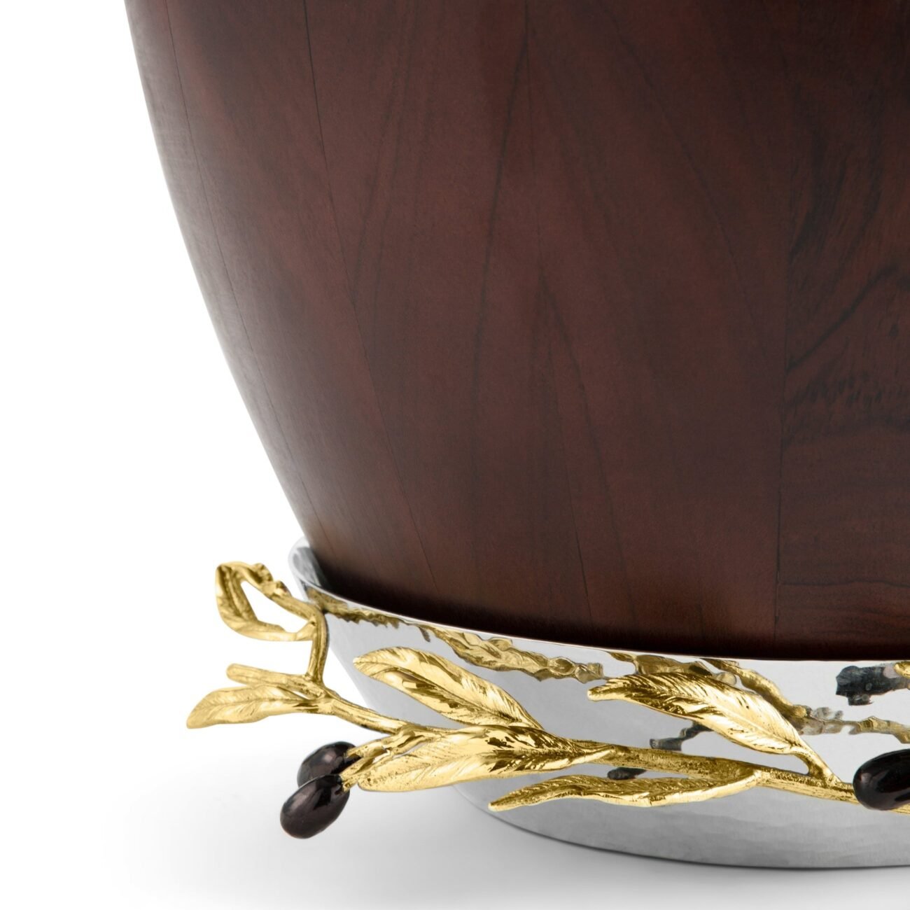 Olive Branch Gold Wood Bowl - Image 4