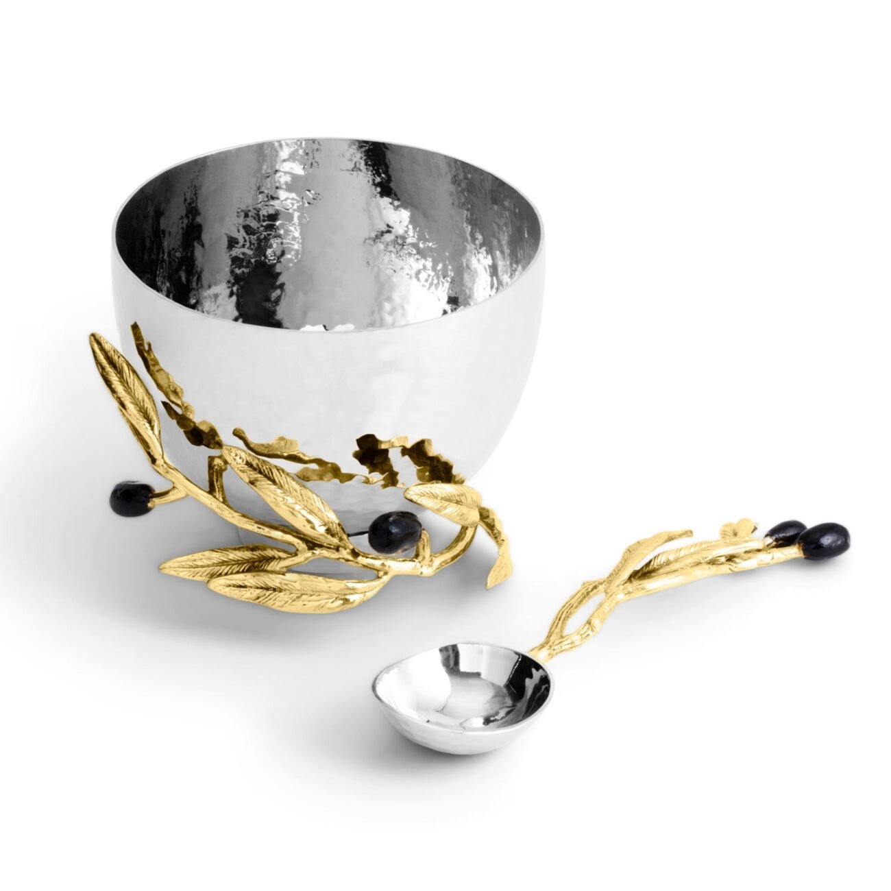 Olive Branch Nut Dish with Spoon - Image 3