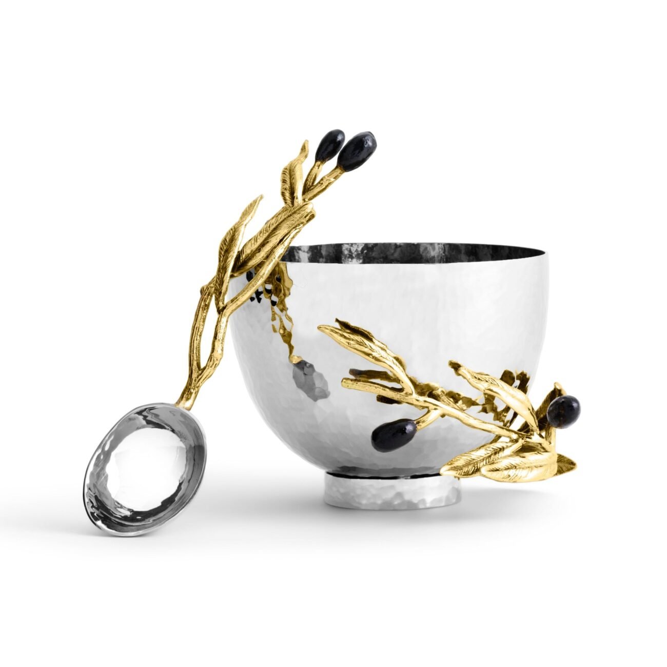 Olive Branch Nut Dish with Spoon - Image 4