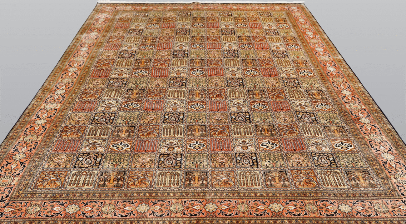 A silk Kashmir carpet