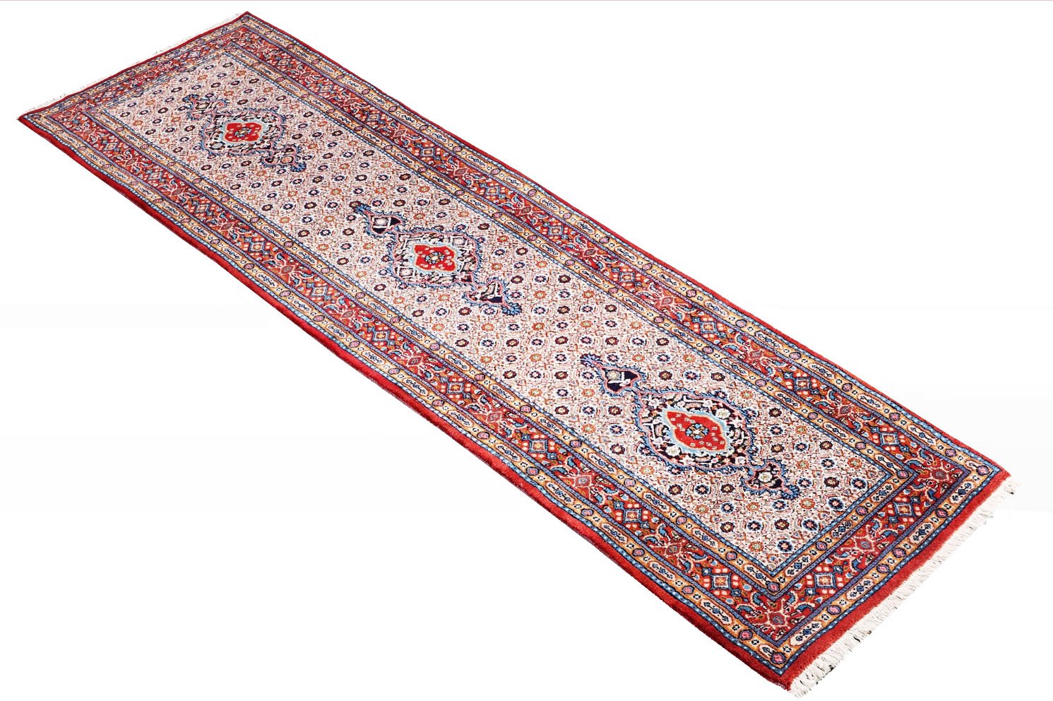 A Runner Carpet, Moud, Part Silk - Image 4