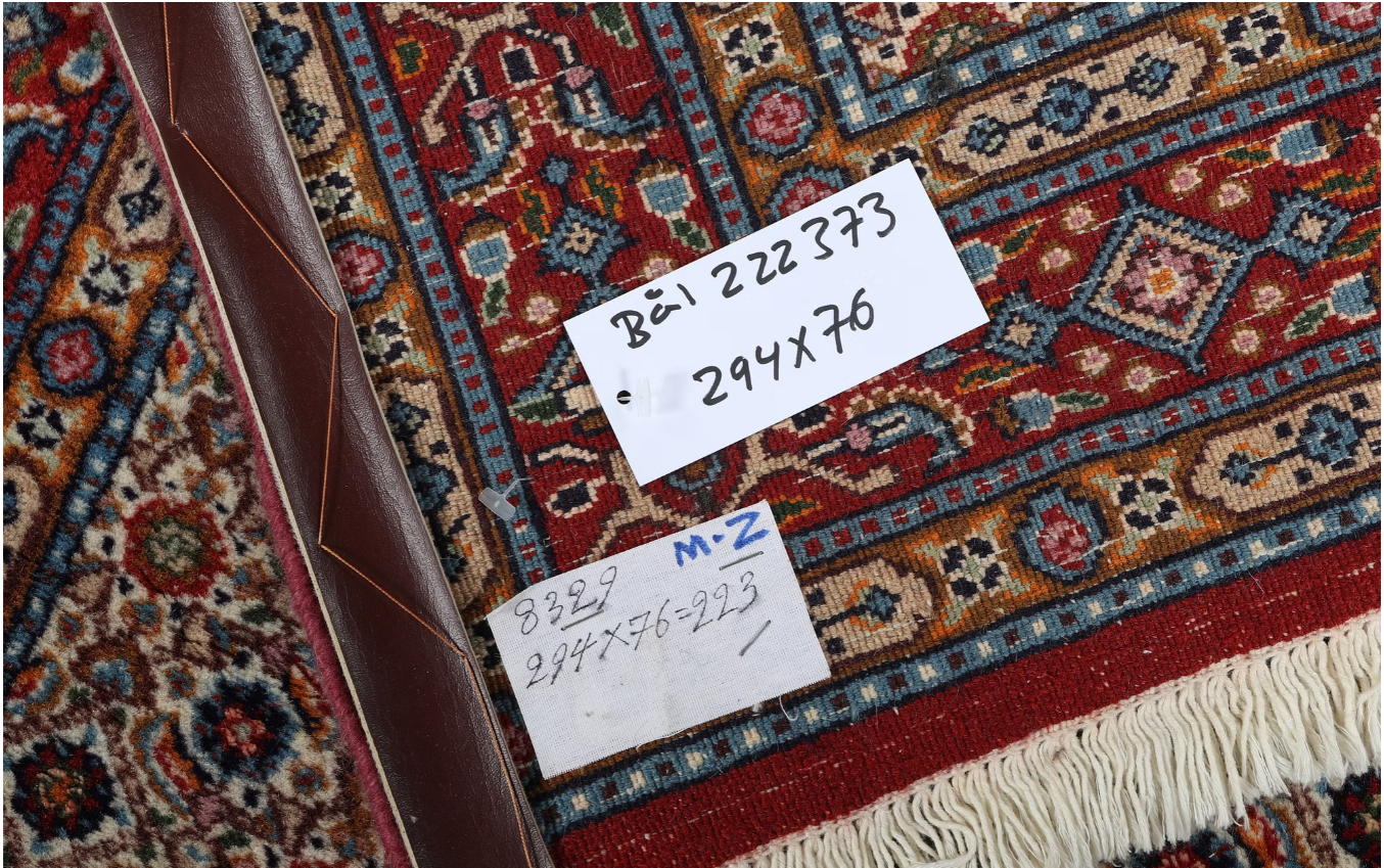 A Runner Carpet, Moud, Part Silk - Image 6