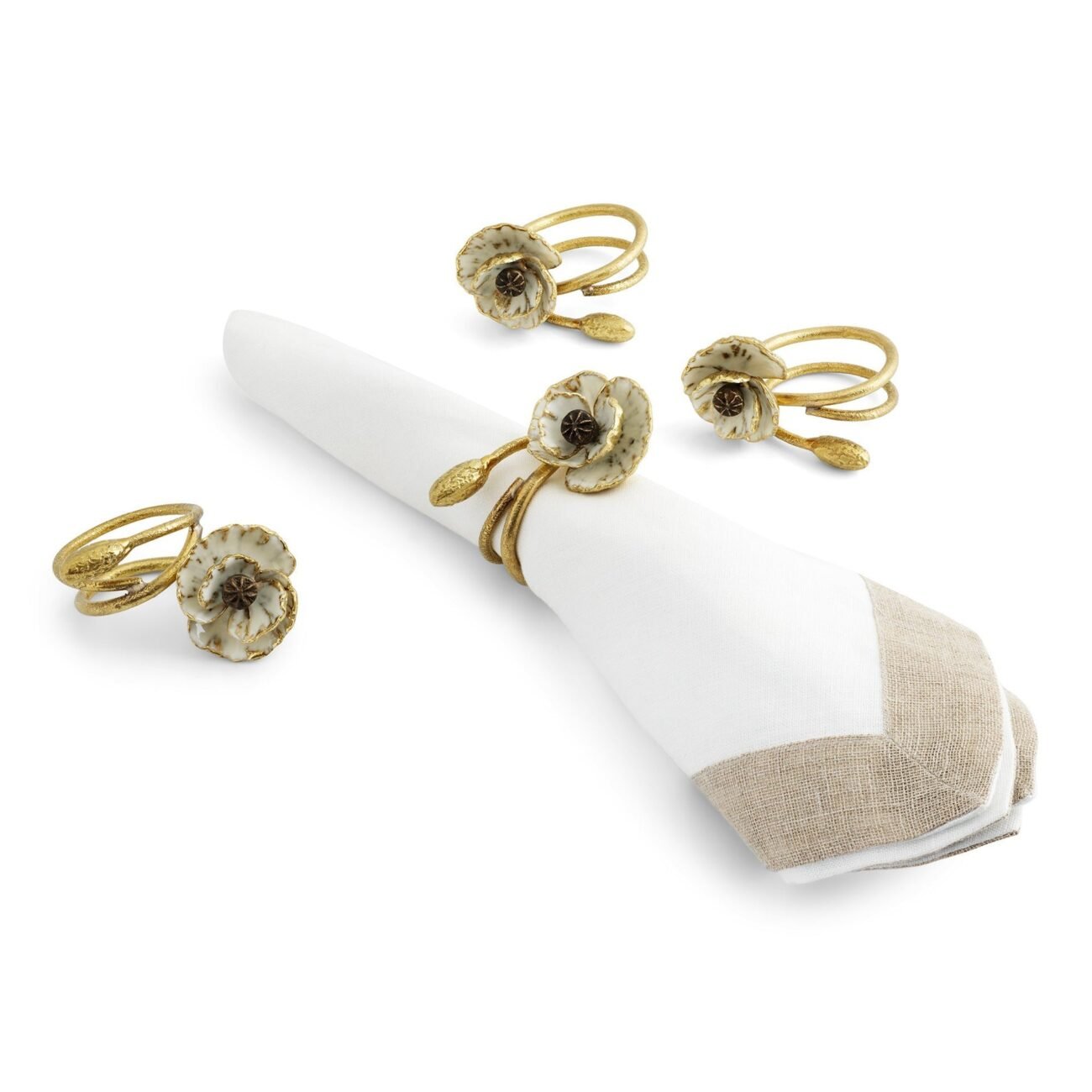 Anemone Napkin Rings Set of 4