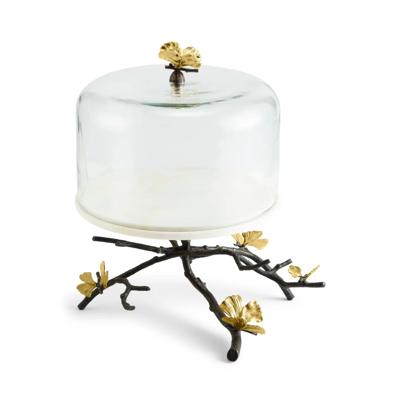 Butterfly Ginkgo Cake Stand with Dome - Image 2