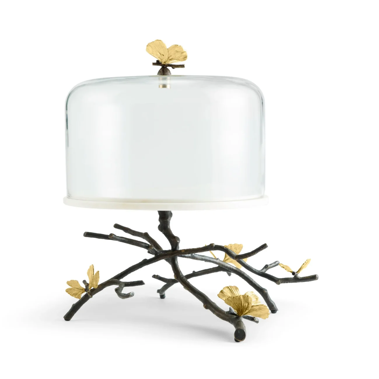 Butterfly Ginkgo Cake Stand with Dome - Image 3