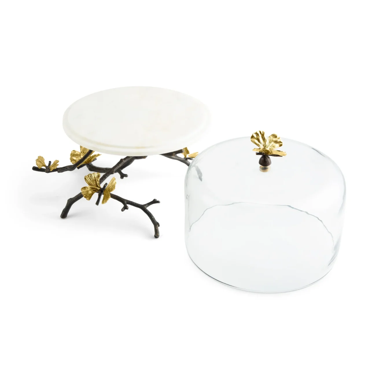 Butterfly Ginkgo Cake Stand with Dome - Image 4