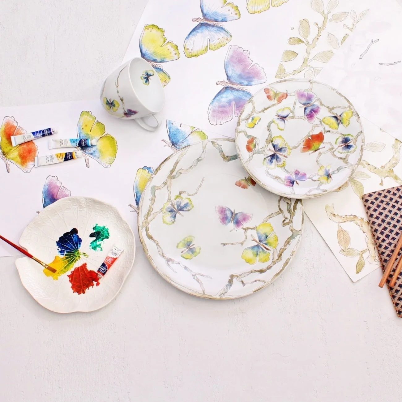 Butterfly Ginkgo 4- Piece Plate - Image 2