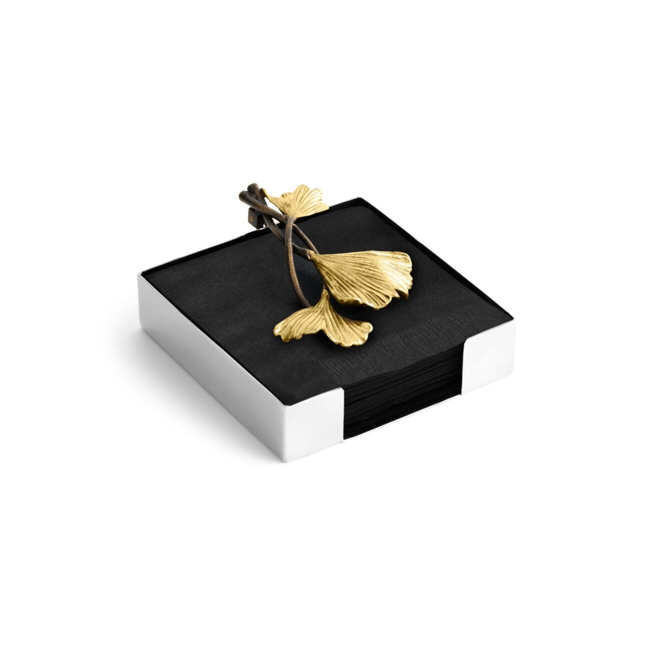 Golden Ginkgo Cocktail Napkin Holder - Image 4
