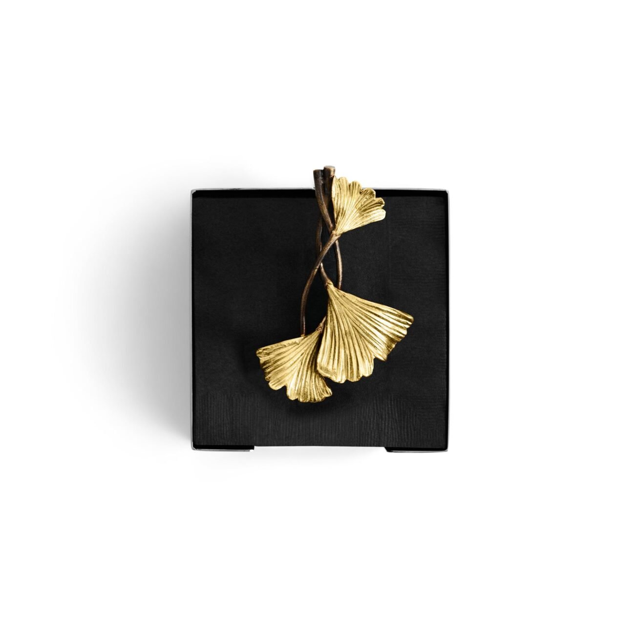 Golden Ginkgo Cocktail Napkin Holder - Image 3