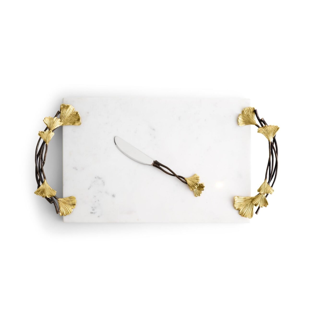 Golden Ginkgo Large Cheese Board with Knife - Image 5