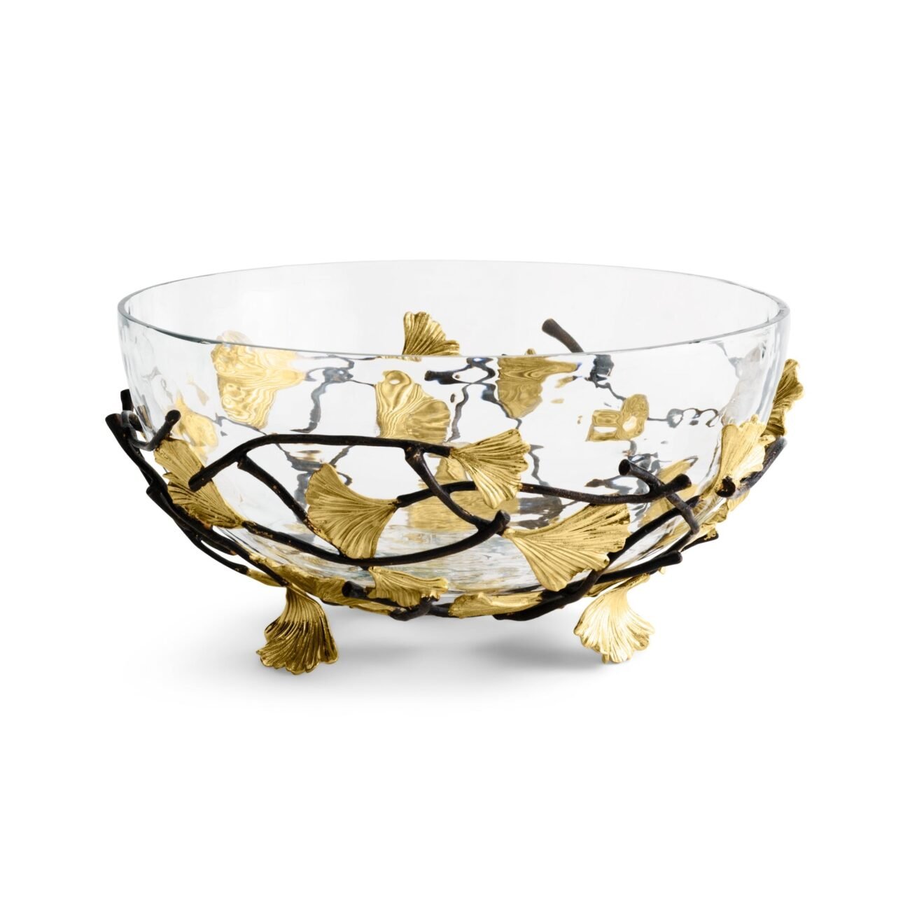Golden Ginkgo Medium Glass Bowl - Image 7