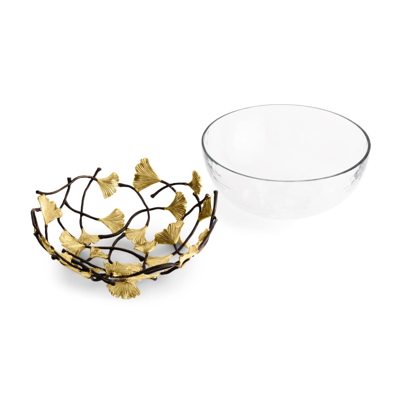 Golden Ginkgo Medium Glass Bowl - Image 3