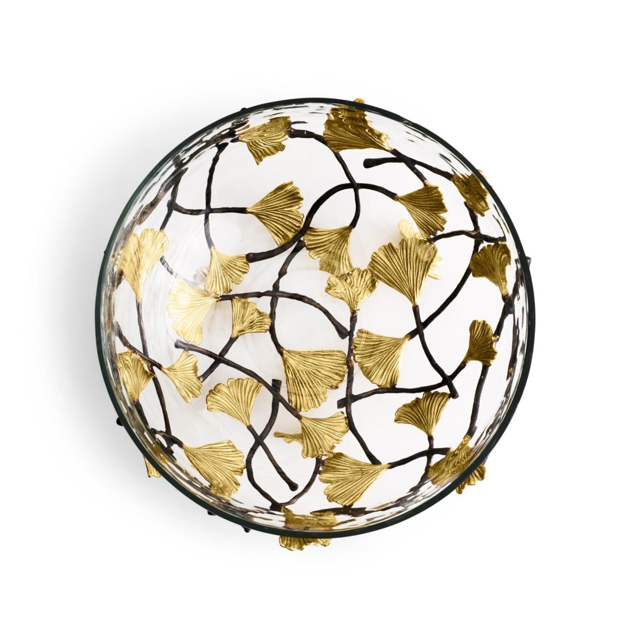 Golden Ginkgo Medium Glass Bowl - Image 5