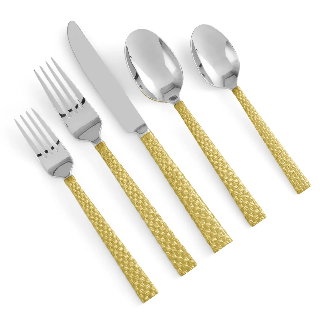 Palm Gold 5-Piece Flatware Set - Image 2