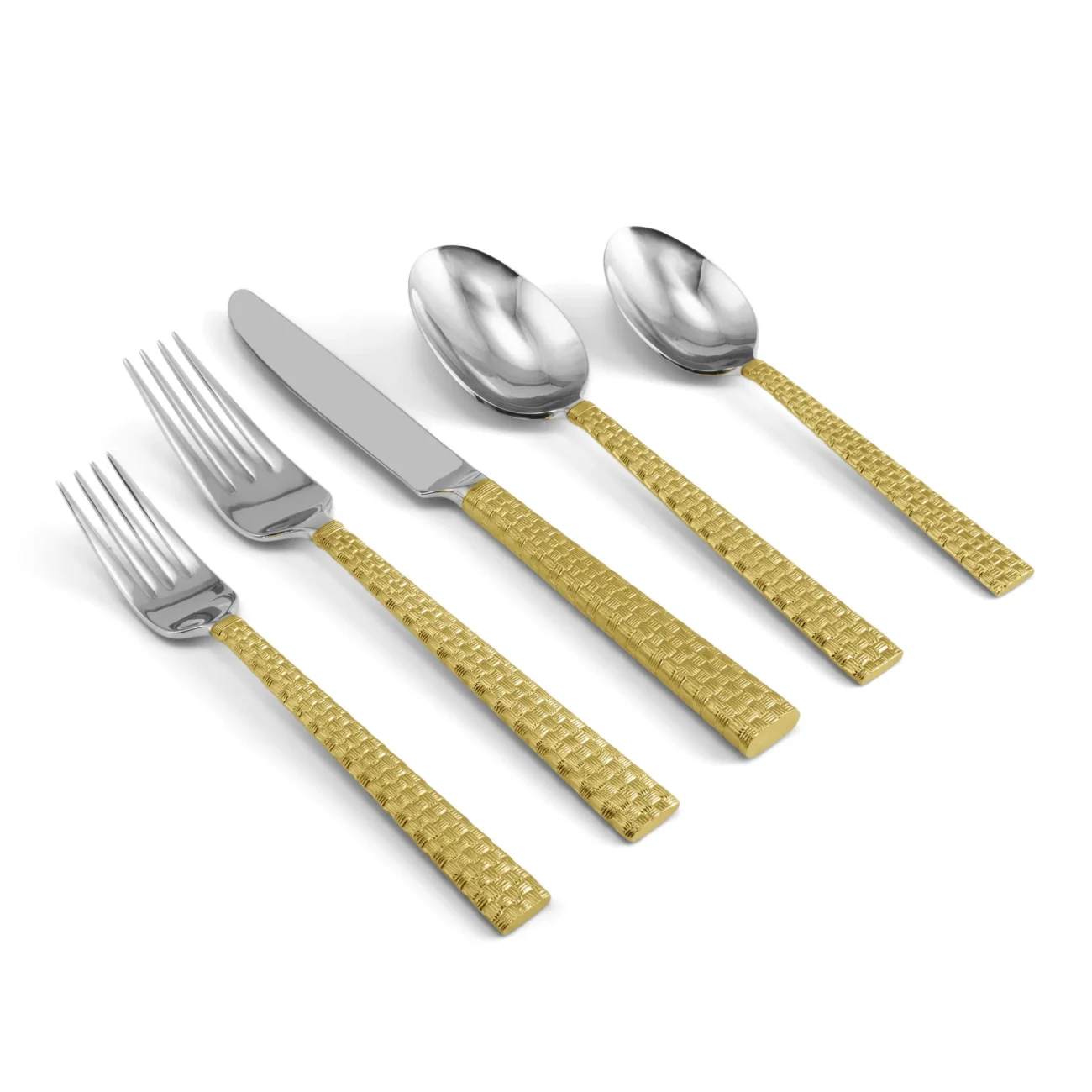 Palm Gold 5-Piece Flatware Set - Image 3
