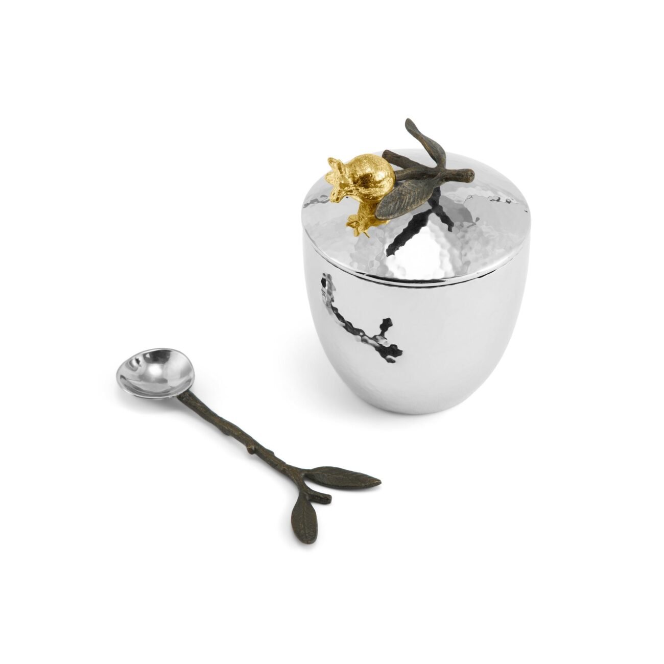 Pomegranate Sugar Pot with Spoon - Image 3