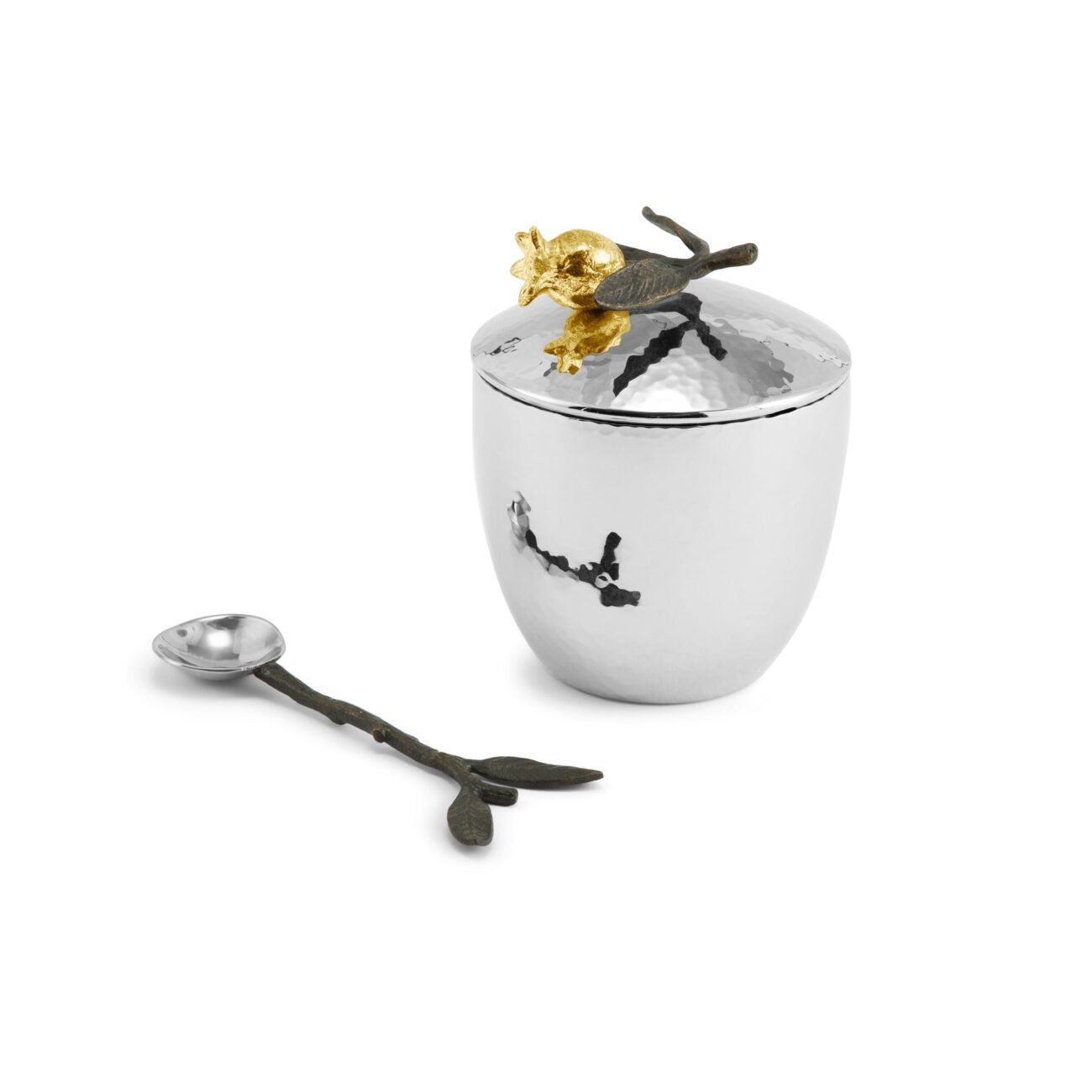 Pomegranate Sugar Pot with Spoon - Image 2